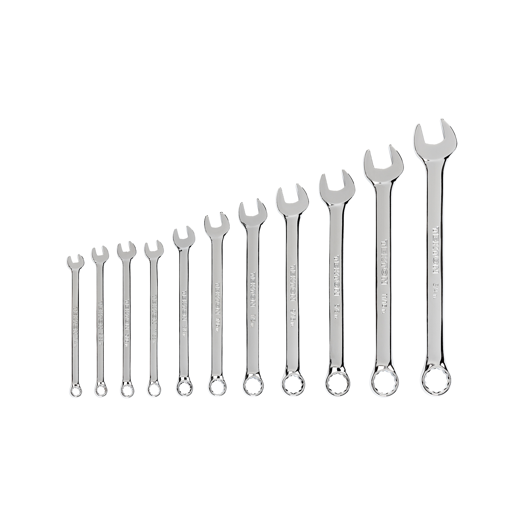 TEKTON Combination Wrench Set, 11-Piece (1/4-3/4 in.) | WCB90105